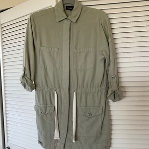 Monroe Light Olive Drawstring Dress